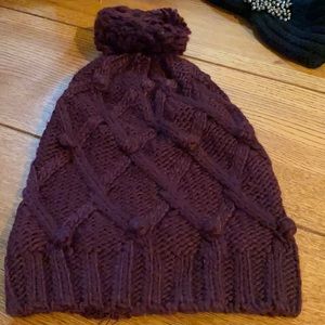 Eggplant beanie